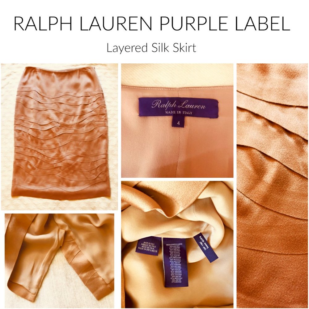 RALPH LAUREN PURPLE LABEL Silk Skirt